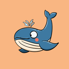 卡通鲸鱼