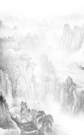 别墅大气现代意境山水画