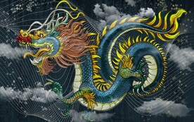 新中式祥龙背景墙