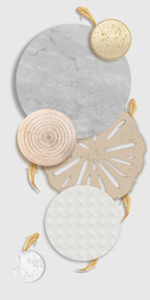 装饰画金鱼 几何图圆形大理石纹