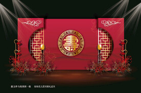 寿宴舞台背景效果图