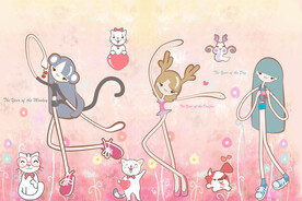 卡通人物猫背景墙