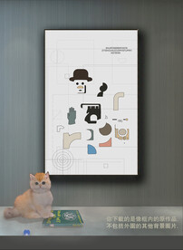  抽象线条组合装饰画