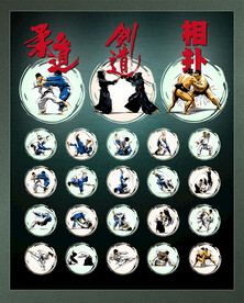 矢量日本传统擂台竞技