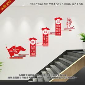 社会主义核心价值观楼梯