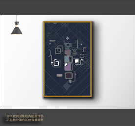 罗马古典色块抽象画