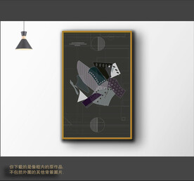 罗马古典色块抽象画