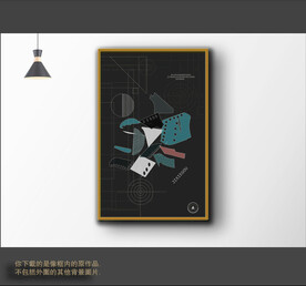 罗马古典色块抽象画