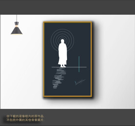 新中式色块抽象装饰画 
