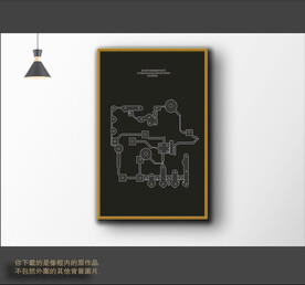   抽象线条组合装饰画 