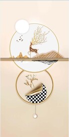 轻奢装饰画 麋鹿 月亮