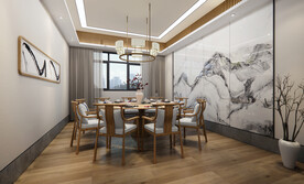 中式包厢餐厅效果图