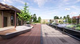 鱼池水景效果图