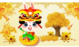 卡通兔可爱兔子 