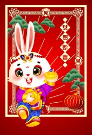 卡通动漫兔样子 