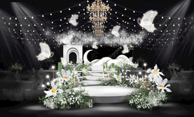 白绿色小清新婚礼