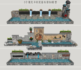 乡村民俗水景