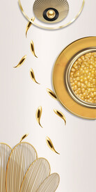 轻奢装饰画 金鱼 圆形