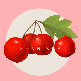 红色山楂手绘图