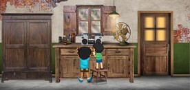 复古怀旧80后90后童年背景墙