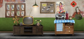 复古怀旧80后90后童年背景墙