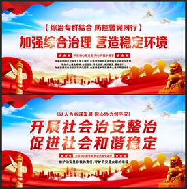 社会治安展板