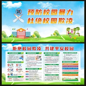 拒绝校园欺凌宣传栏