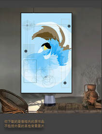 罗马古典色块抽象画