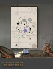 罗马古典色块抽象画