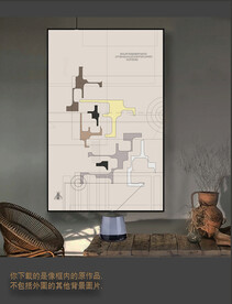 罗马古典色块抽象画