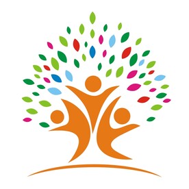 卡通人形创意树形树叶元素