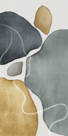 装饰画 抽象女头像 油墨画彩绘