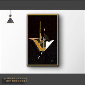 新中式简约抽象装饰画.