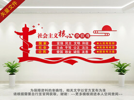 社会主义核心价值观文化墙