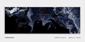 抽象肌理水墨山水装饰画