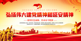 弘扬伟大建党精神延安精神展板