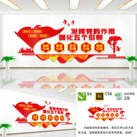 强化五个引领文化墙