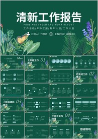 小清新文艺韩范工作报告ppt