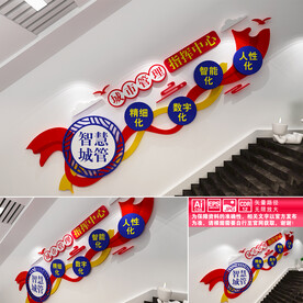 城市管理楼道文化墙