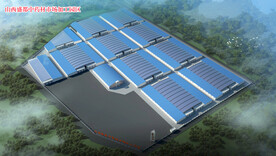 中药材市场加工园区俯视鸟瞰图