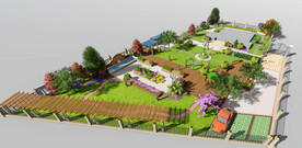 别墅庭院院子景观设计案例效果图