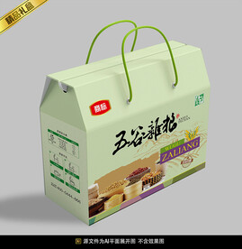 杂粮包装平面展开图