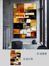 工业风现代客厅书房晶瓷装饰画