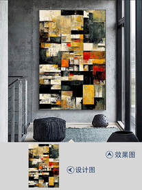 工业风现代客厅卧室晶瓷装饰画