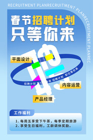 春节招聘计划海报