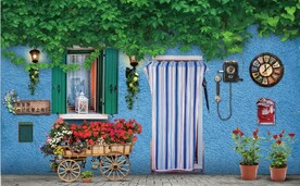 欧美田园风家居场景背景墙壁画