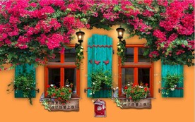 欧美田园风家居场景背景墙壁画