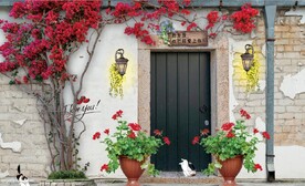 欧美田园风家居场景背景墙壁画