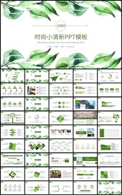 时尚花卉工作总结新年计划PPT