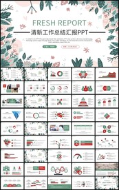 通用清新工作总结汇报PPT模板